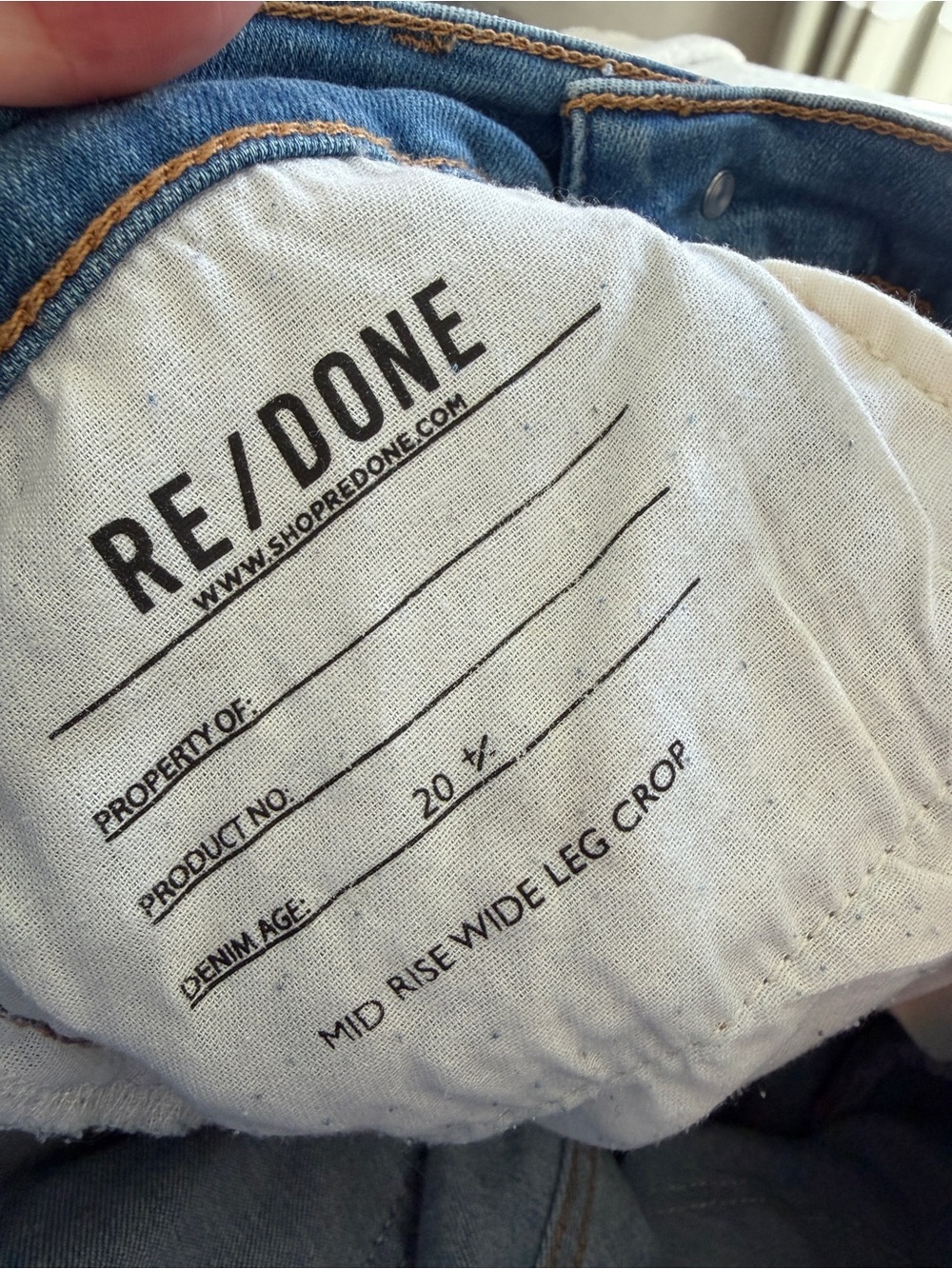 RE/DONE Mid-Rise Wide-Leg Crop Jeans 27 Marea - Picture 13 of 14